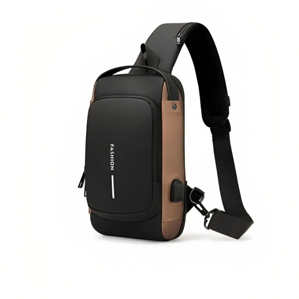 Drevila - Men’s Waterproof Crossbody Bag with Security Lock and USB Charging Port
