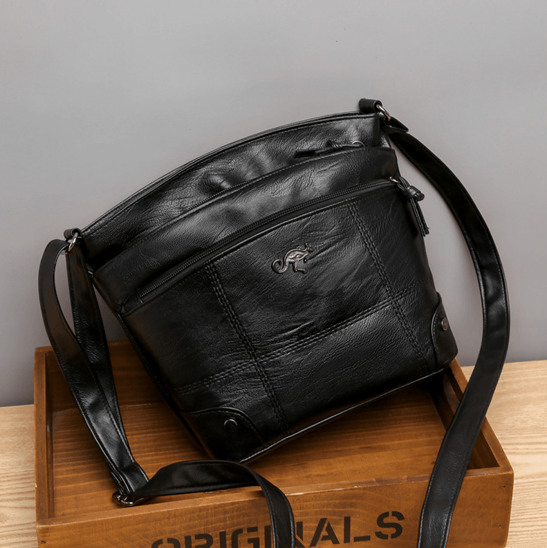 Drevila – Vintage PU Leather Shoulder Bag with Adjustable Strap