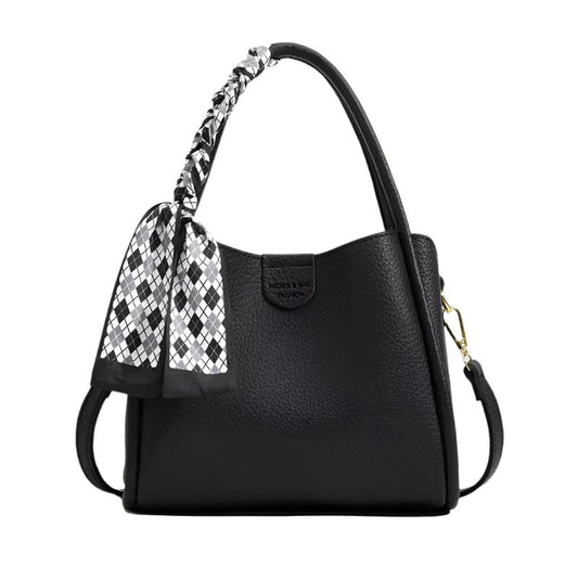 Drevila – Women’s Lychee Texture PU Leather Crossbody Handbag