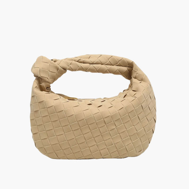 Drevila – Women’s Mini Suede Shoulder Bag with Woven Knot Design