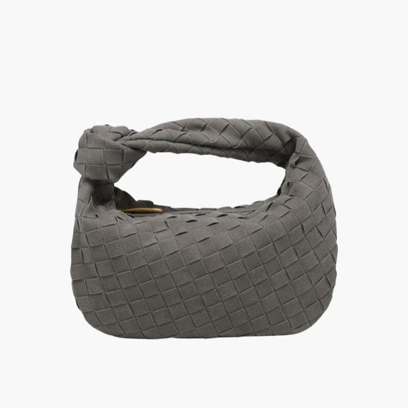 Drevila – Women’s Mini Suede Shoulder Bag with Woven Knot Design
