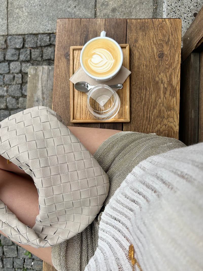 Drevila – Women’s Mini Suede Shoulder Bag with Woven Knot Design