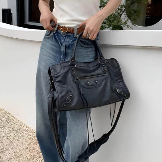 Drevila – Women’s PU Leather Shoulder Handbag with Large Main Compartment